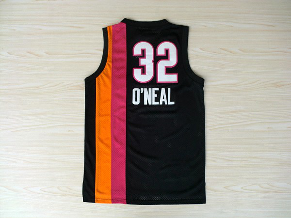 NBA Miami Heat Floridians 32 Shaquille O'Neal Swingman Black Rainbow Jerseys